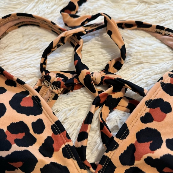 Xhilaration from Target brown & black leopard 🐆 patterned Bikini 👙 XL - Picture 13 of 16